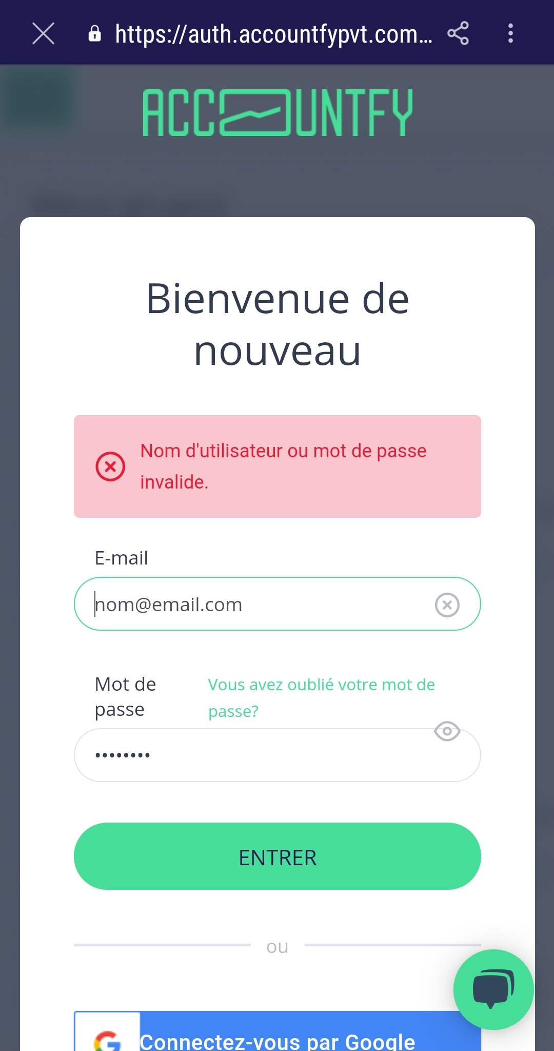 Login Ou Mot De Passe Incorrect Cyclades